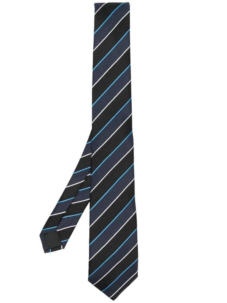 Lanvin diagonal stripe pattern tie - Black Cover