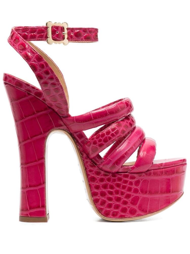 Vivienne Westwood 150mm crocodile platform sandals - Pink Cover