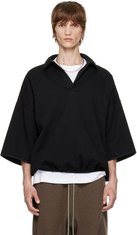 Fear of God ESSENTIALS Black Spread Collar Polo Cover