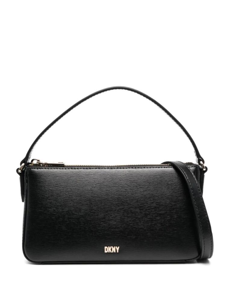 DKNY Bryant logo-lettering leather crossbody bag - Black Cover