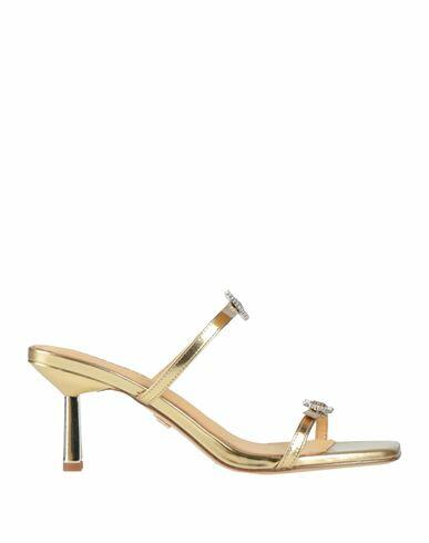 Lola Cruz Woman Sandals Gold Leather Cover