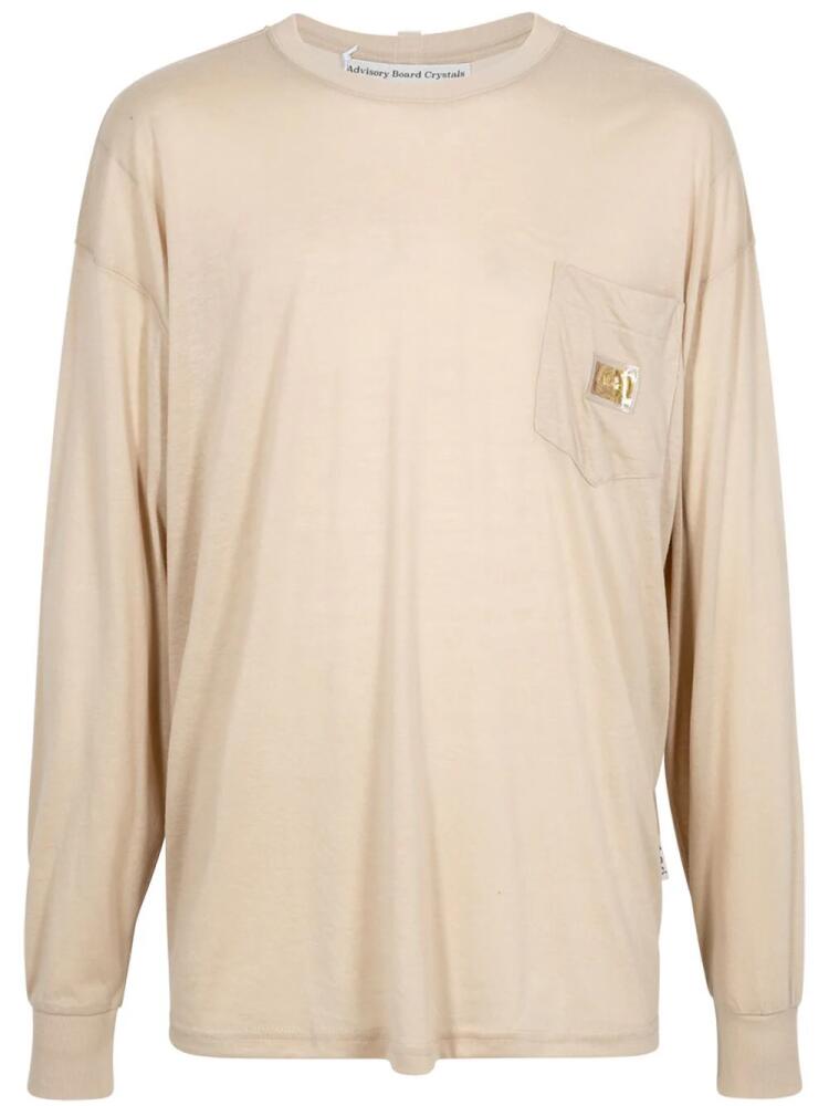 Advisory Board Crystals logo-patch long-sleeve T-shirt - Neutrals Cover