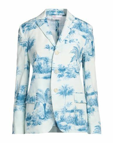 Red Valentino Woman Blazer Azure Cotton Cover