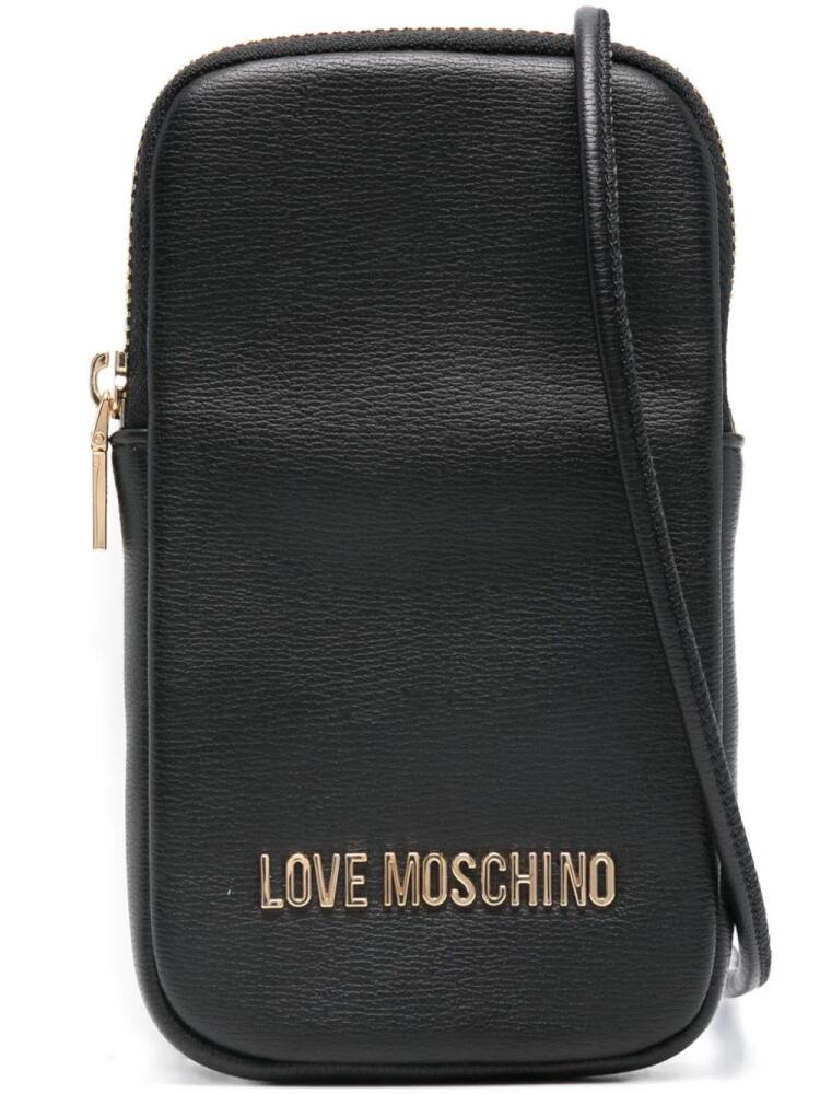 Love Moschino logo-lettering phone case - Black Cover