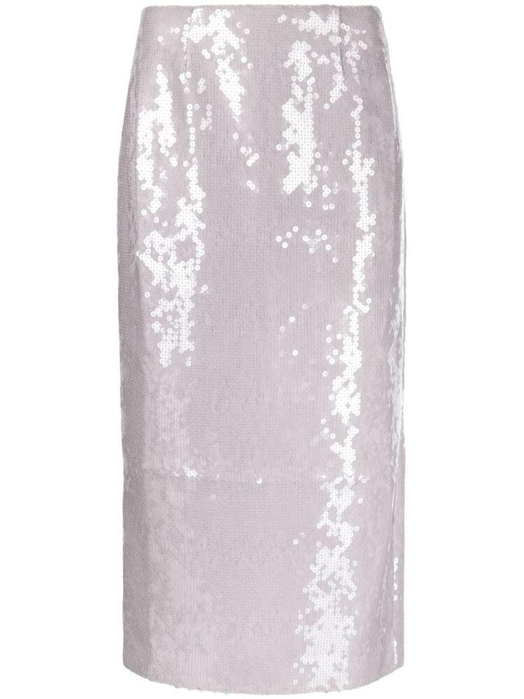 16Arlington sequinned midi skirt - Purple Cover