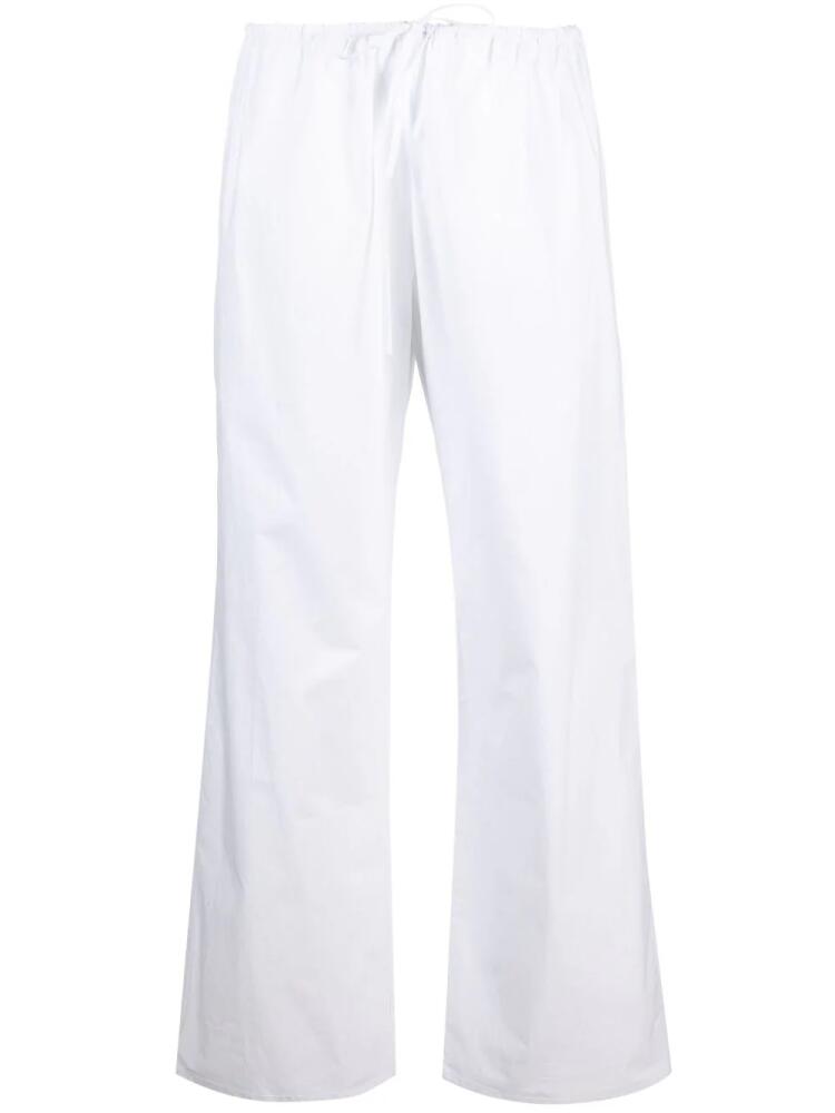 Matteau straight-leg organic-cotton trousers - White Cover