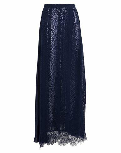 Ermanno Scervino Woman Maxi skirt Midnight blue Cotton, Polyamide, Polyester Cover