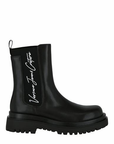 Versace Jeans Drew Ankle Boots Woman Ankle boots Black Polyurethane, Elastane, Polyester Cover