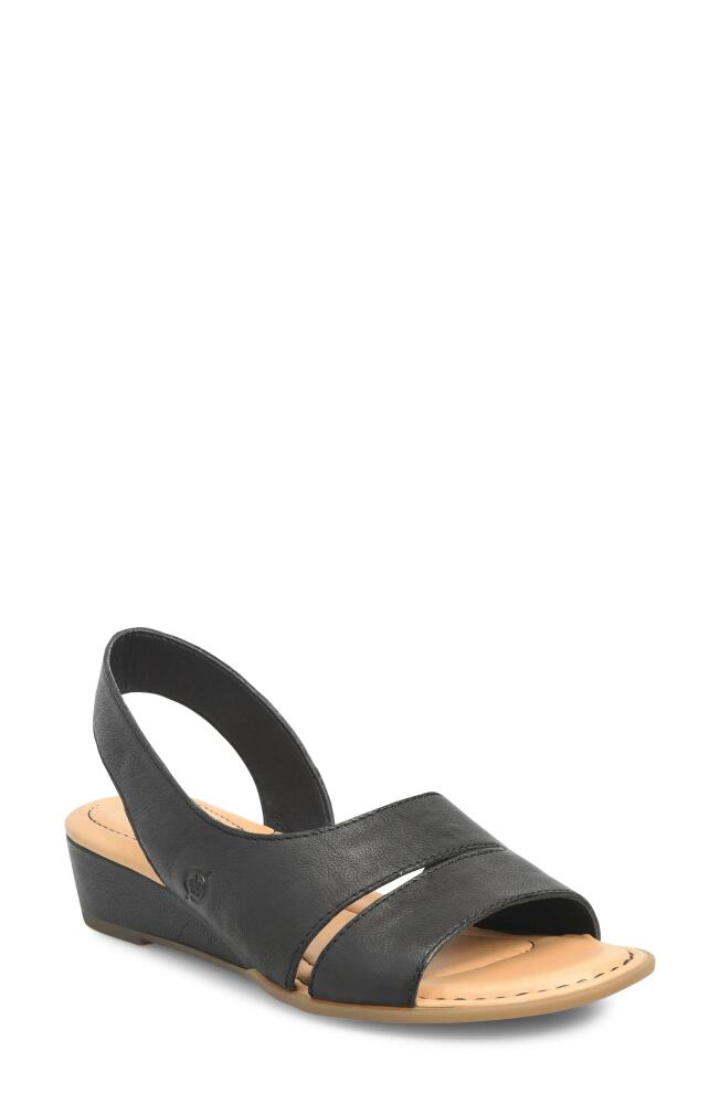 Børn Crista Slingback Sandal in Black Leather Cover