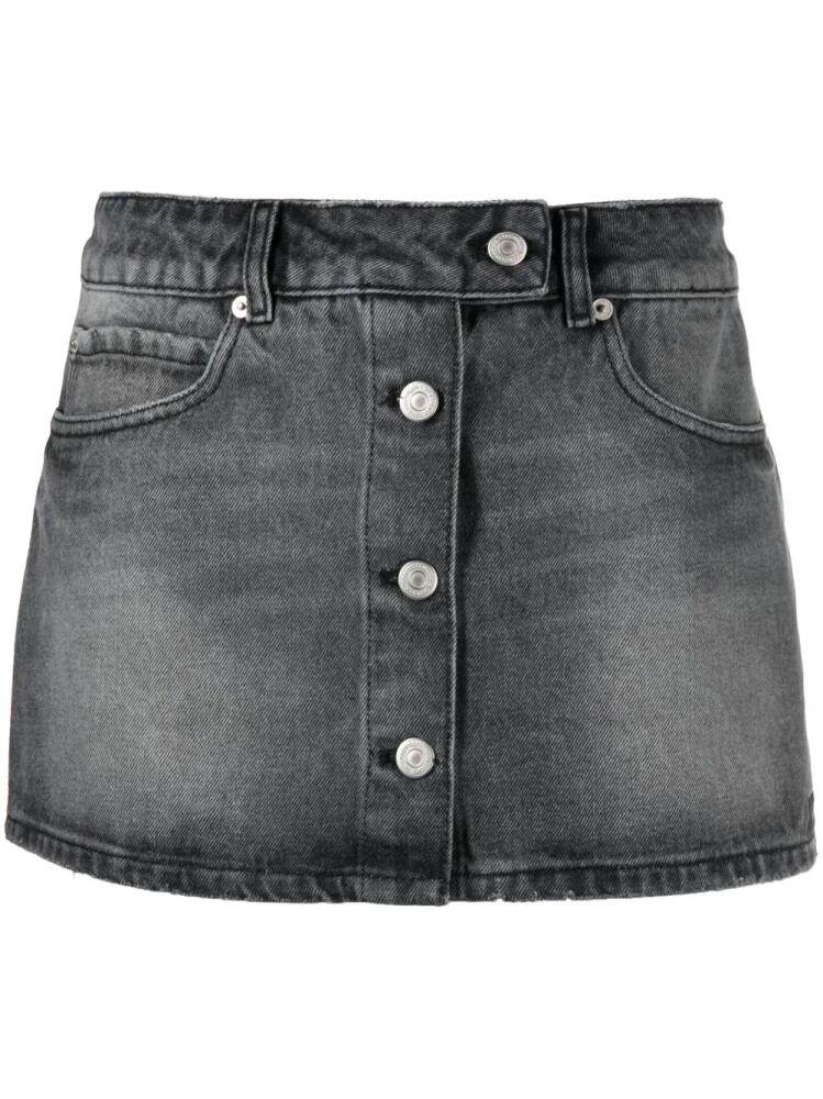 Courrèges Trucker denim miniskirt - Grey Cover