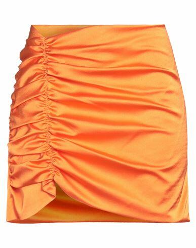 Nineminutes Woman Mini skirt Orange Polyester, Elastane Cover