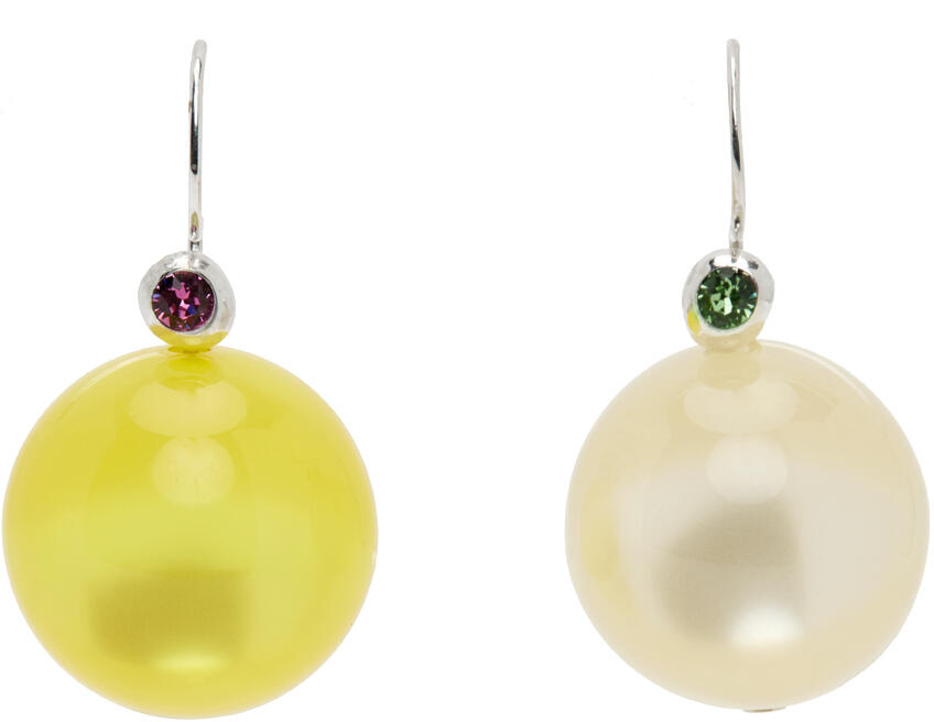 Mondo Mondo Yellow & White Cha Cha Earrings Cover