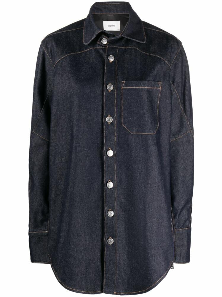 Coperni Moto oversized denim shirt - Blue Cover