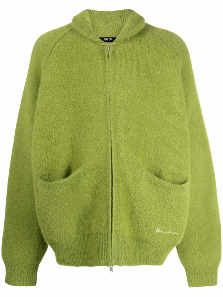 FIVE CM logo-embroidered brushed cardigan - Green Cover