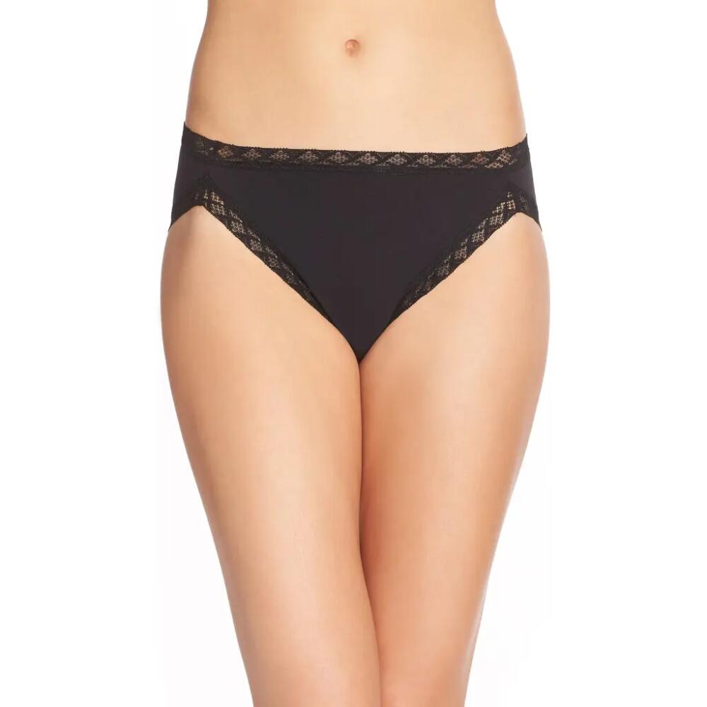 Natori Bliss Cotton French Cut Briefs in Black Cover