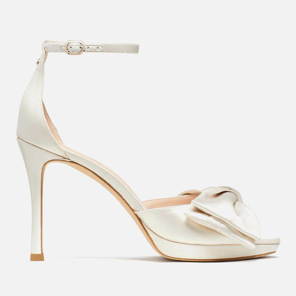 Kate Spade New York Women's Bridal Bow Satin Heeled Sandals Cover