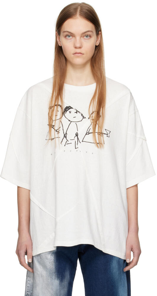 UNDERCOVER White Pleated T-Shirt Cover