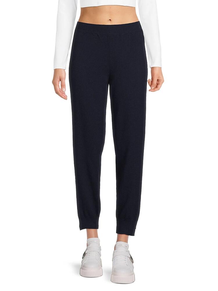 Stella McCartney Women's Incrusted Cashmere & Virgin Wool Lace Cropped Pants - Ink Cover