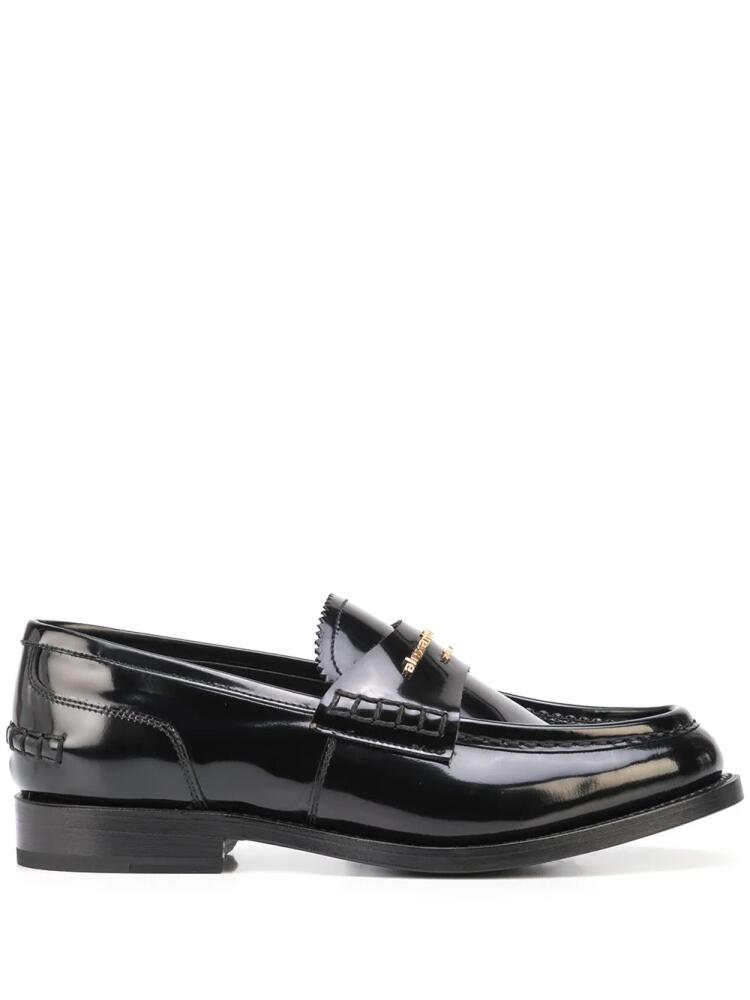 Alexander Wang embossed-logo loafers - Black Cover