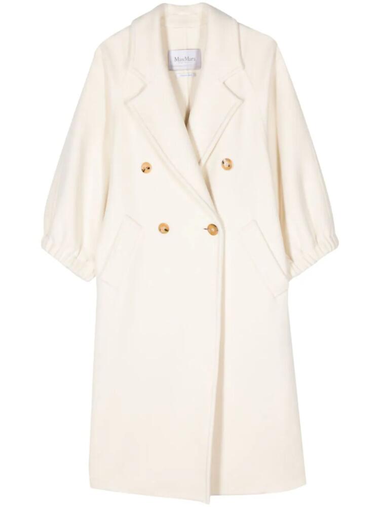 Max Mara double-breasted cashmere coat - White Cover