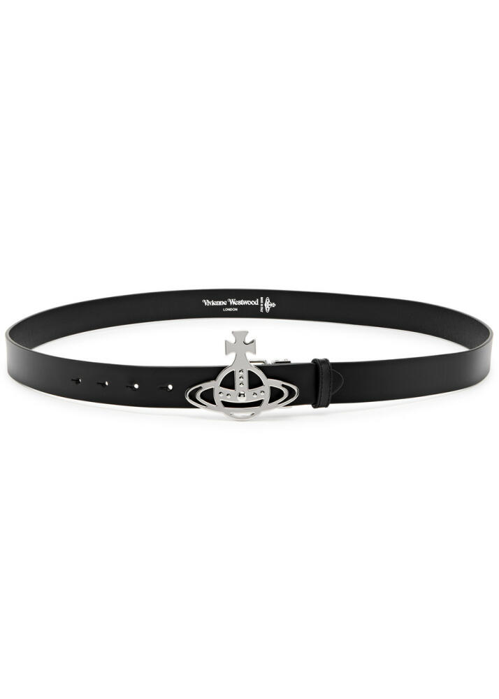 Vivienne Westwood Orb Leather Belt - Black Cover