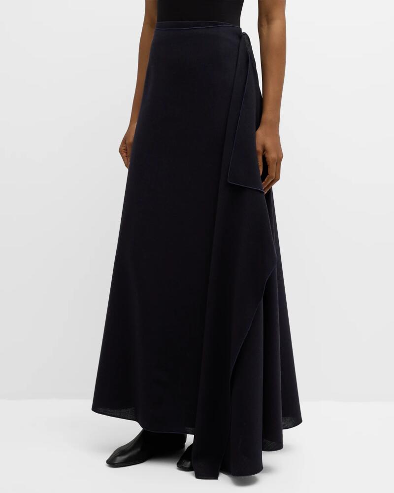 THE ROW Osiride Draped Wrap Maxi Skirt Cover