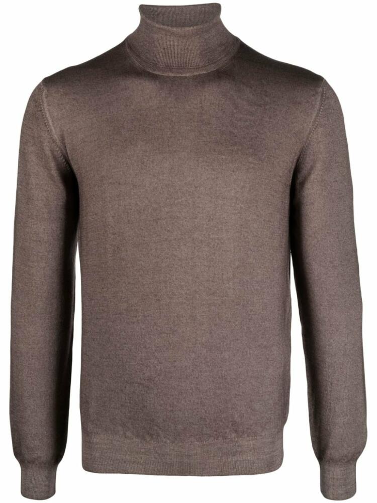 Fileria fine-knit virgin wool jumper - Brown Cover