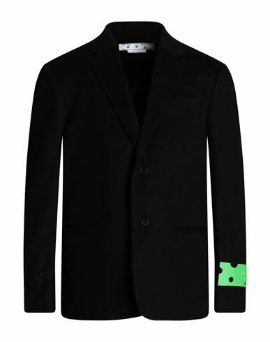 Off-white Man Blazer Black Cashmere Cover