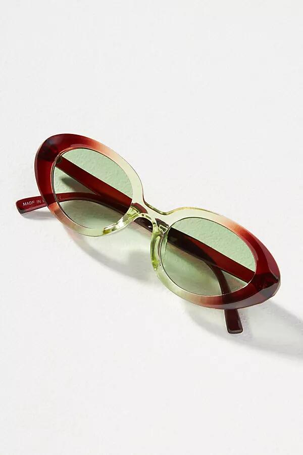 By Anthropologie Gradient Oval Sunglasses Cover