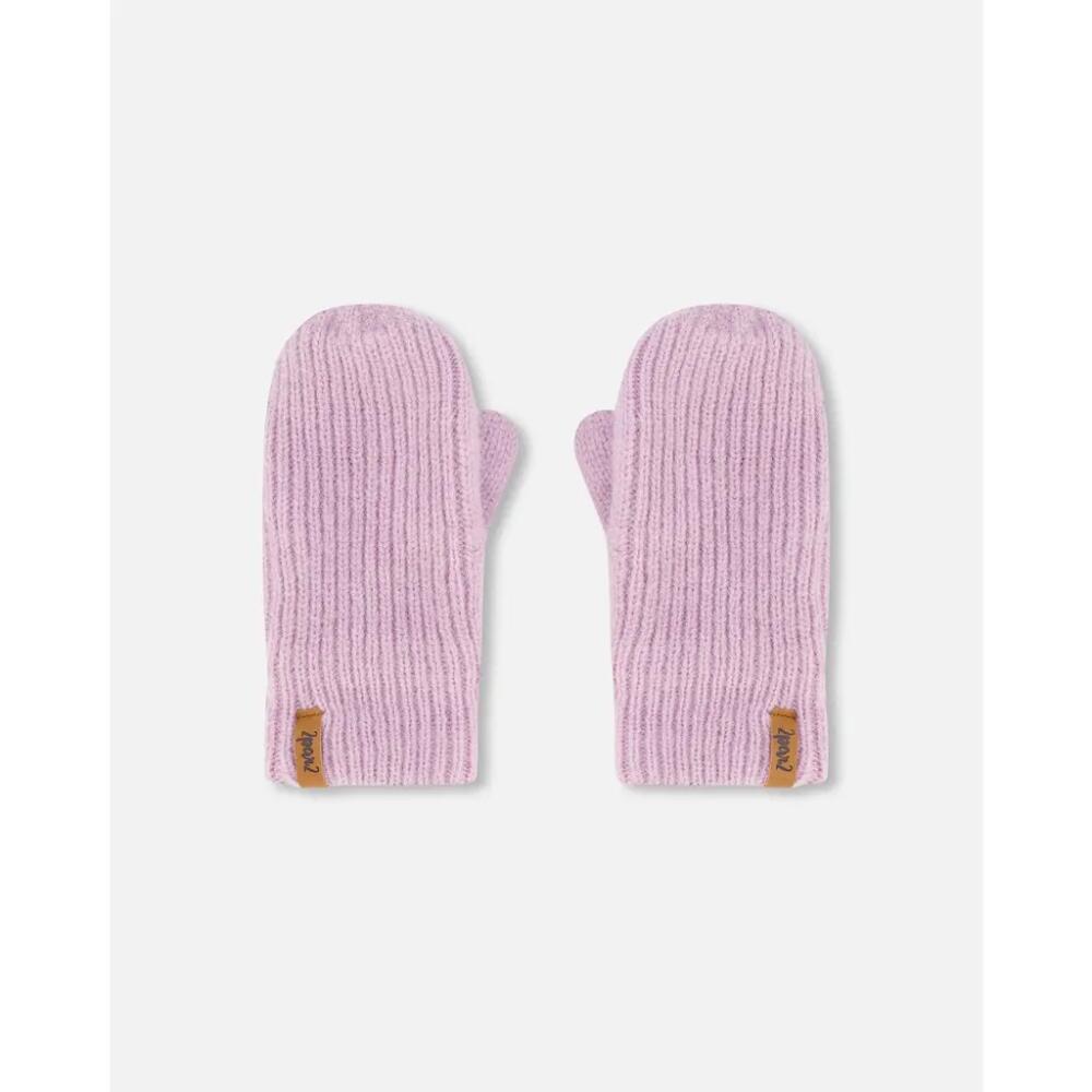 Deux par Deux Girl's Knitted Mittens Lilac in Orchid Haze Cover