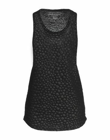 Majestic Filatures Woman Tank top Black Linen, Elastane Cover