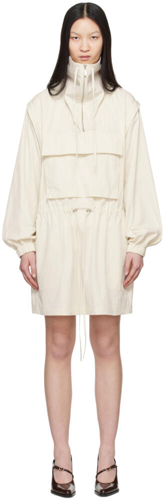 Helmut Lang Off-White Gusset Minidress Cover