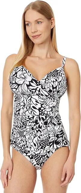 Sunsets Serena Tankini (Caribbean Seagrass Texture) Women's Swimwear Cover