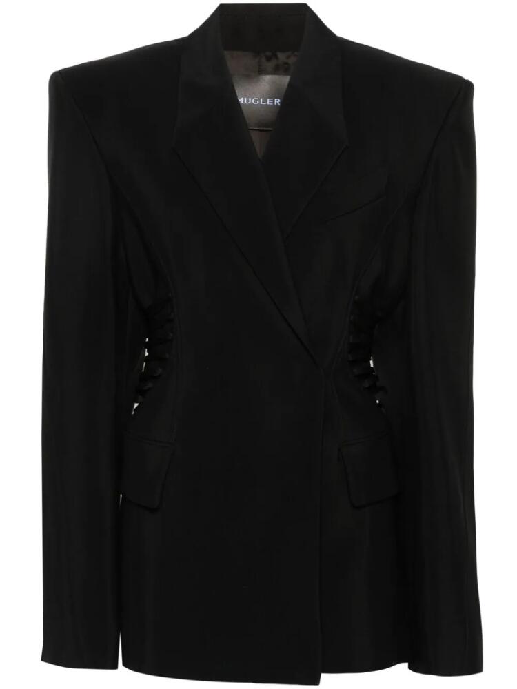 Mugler laced-up blazer - Black Cover