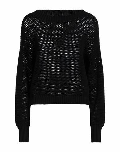 Max Mara Studio Woman Sweater Black Cotton, Polyamide Cover