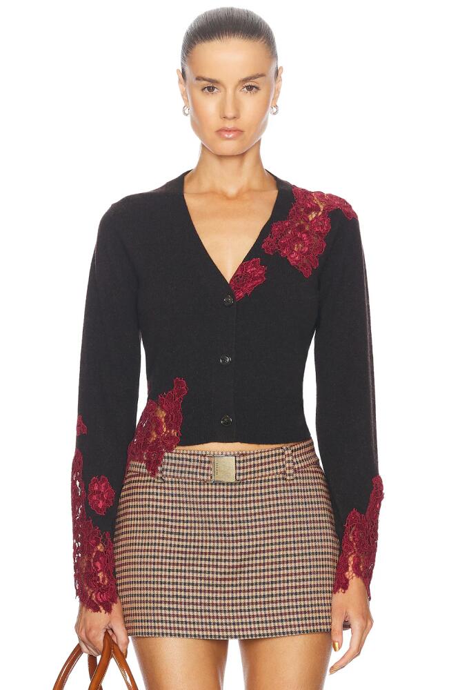 Acne Studios Klarus Lace Cardigan in Brown Cover