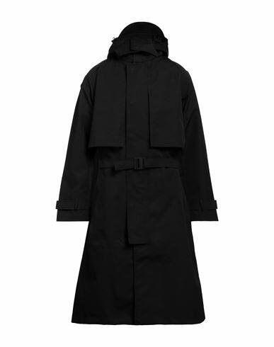 Y-3 Man Overcoat & Trench Coat Black Cotton, Polyester Cover