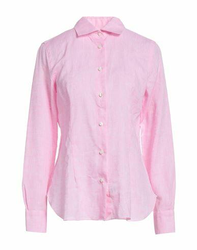 Barba Napoli Woman Shirt Pink Linen Cover