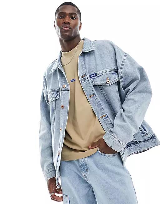 HUGO BLUE denim jacket in light wash Cover