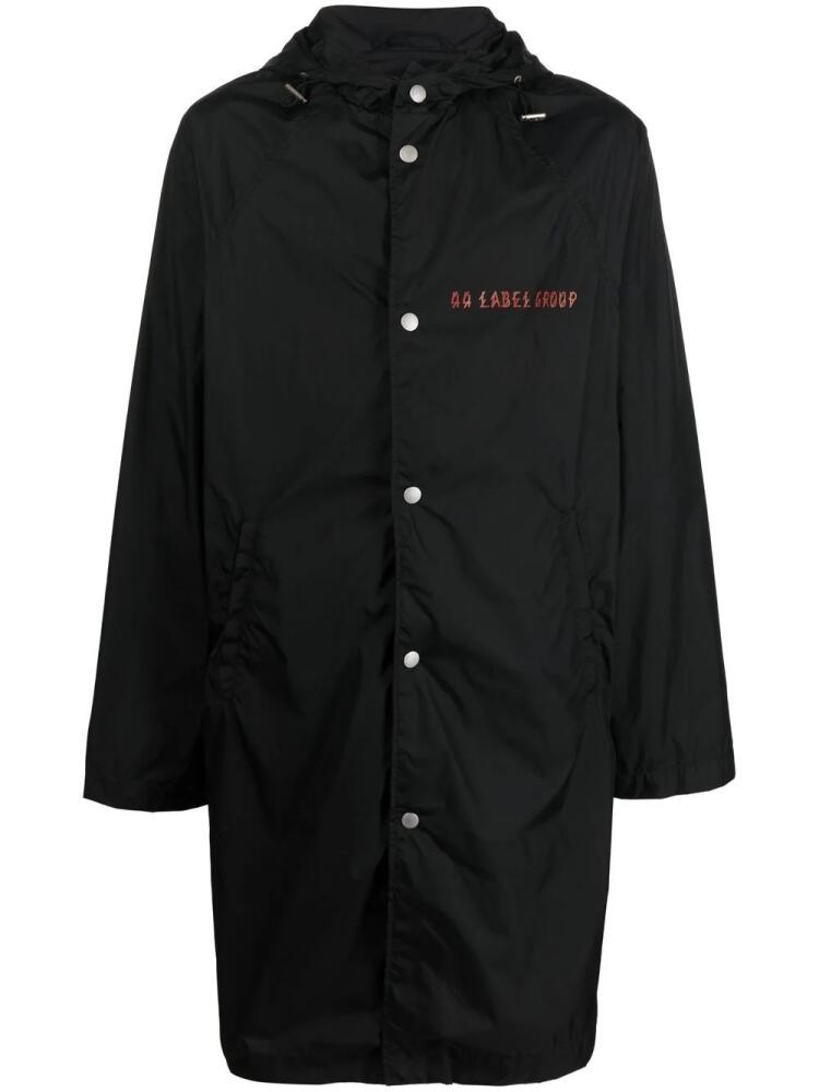 44 LABEL GROUP logo motif parka - Black Cover