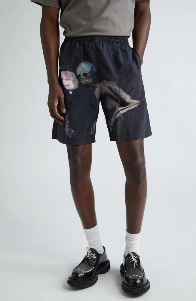 Undercover Helen Verhoeven Print Shorts in Black Cover