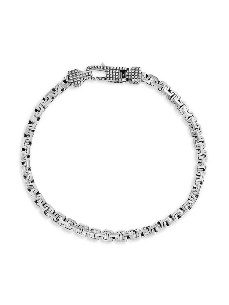 Effy Men's Sterling Silver Greek Box Chain Bracelet Cover