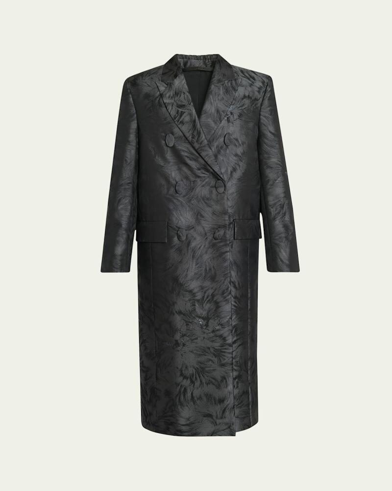 Givenchy Cats Jacquard Double Breasted Coat Cover