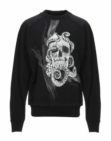 Just Cavalli Man Sweatshirt Black Cotton Cover