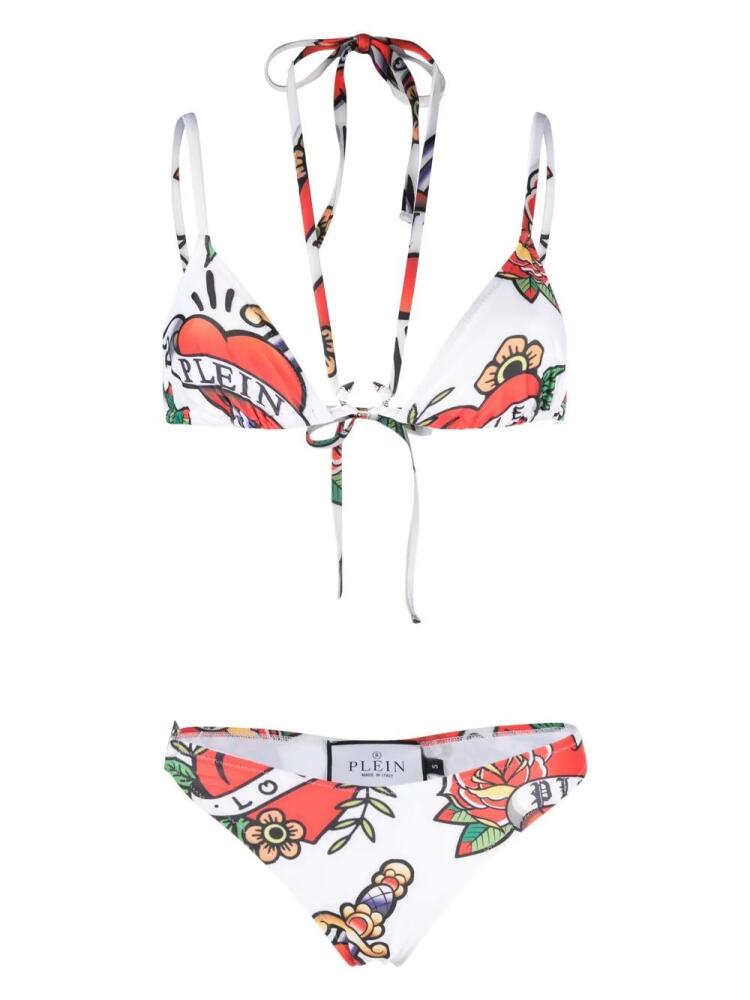 Philipp Plein Bikini Love two piece - White Cover