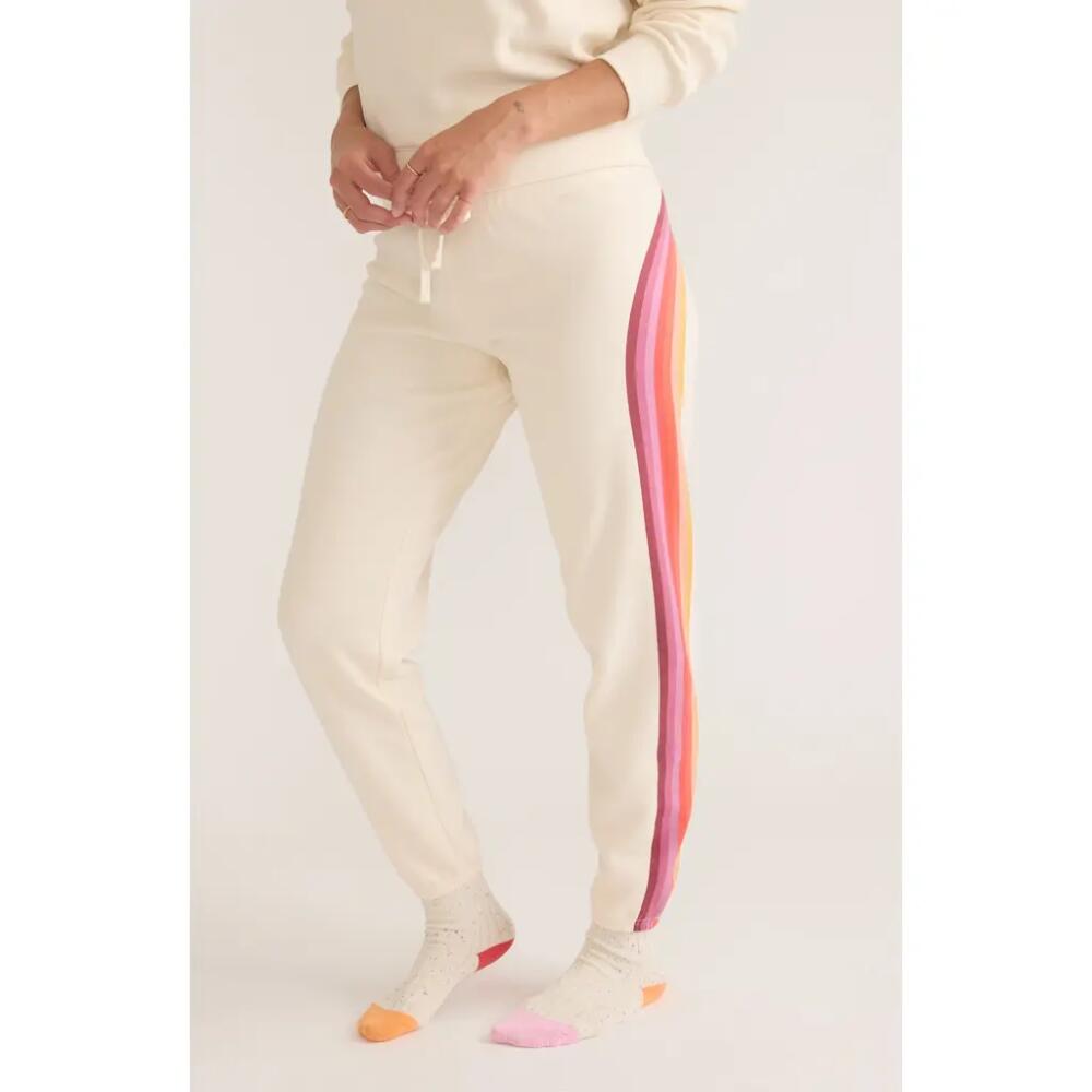 Marine Layer Anytime Stripe Sweatpants in Antique White Stripe Cover