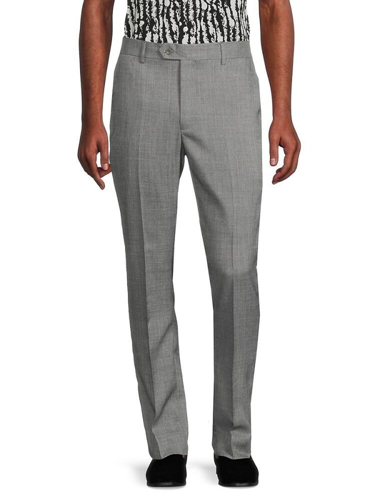 Tahari Men's Slim Fit Dress Pants - Grey Cover