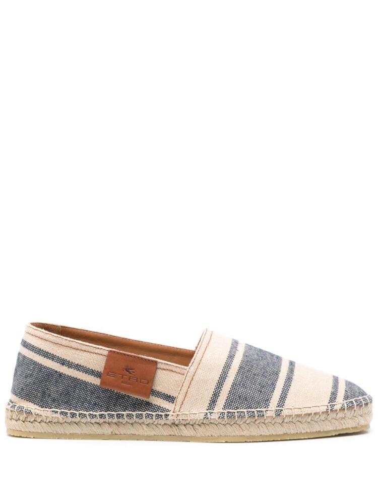 ETRO striped canvas espadrilles - Blue Cover