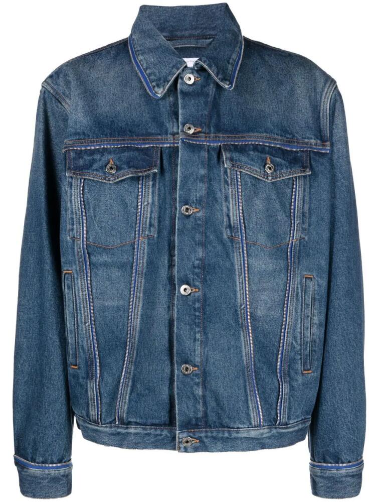 Off-White zip-embellishment denim jacket - Blue Cover