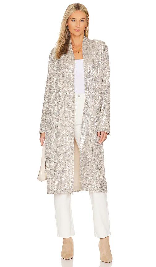 Steve Madden Show Stopper Duster in Metallic Silver Cover